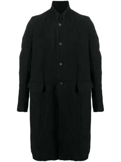 Poème Bohèmien Single-breasted Knee-length Coat In Black