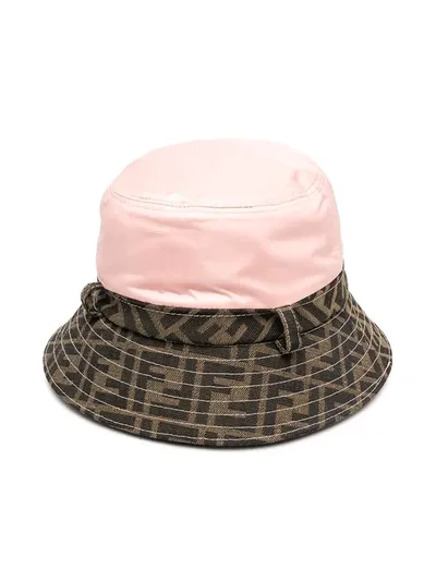 Fendi Ff-motif Bucket Hat In Brown