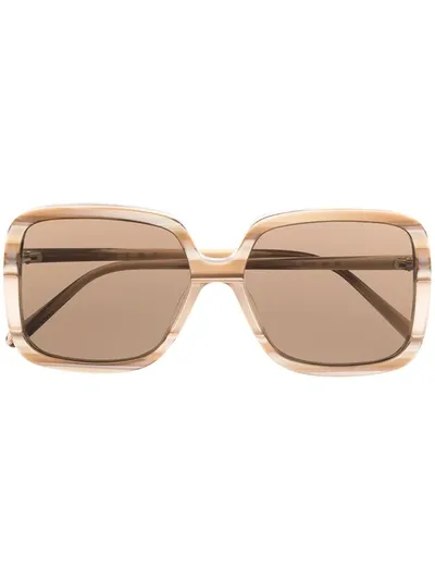 Marni Eyewear Oversize-frame Tinted Sunglasses In Neutrals