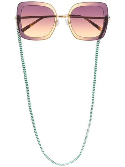 Missoni Eyewear Oversize-frame Gradient-lens Sunglasses In Gold