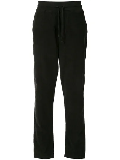 Transit Drawstring-waist Straight Trousers In Black