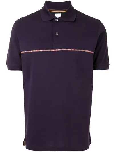 Paul Smith Signature Stripe Polo Shirt In Purple