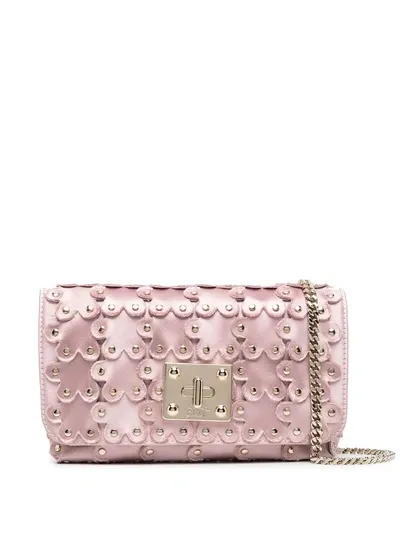 Red Valentino Red(v) Flower Appliqué Cross Body Bag In Pink