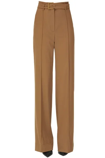 Sportmax Wide Leg Trousers In Camel