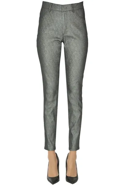 Dondup Appetite Glittered Jeans In Silver