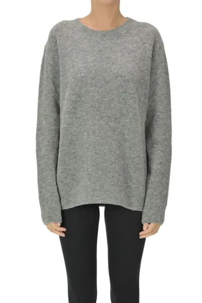 Dondup Rounded Neckline Pullover In Grey