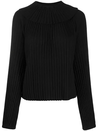 See By Chloé Pleated Layered Blouse In Black