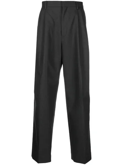 Auralee Bluefaced Wool Trousers In Grey