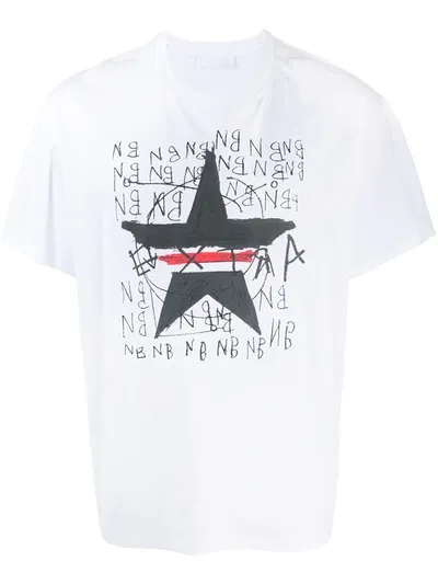 Neil Barrett Star-print Cotton T-shirt In White