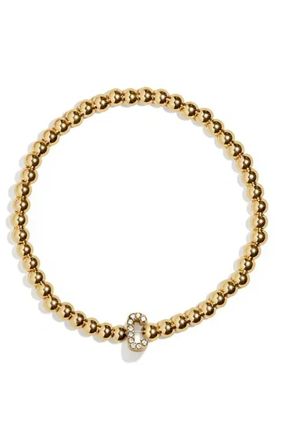 Baublebar Pisa Pavé Initial Bracelet In Gold C