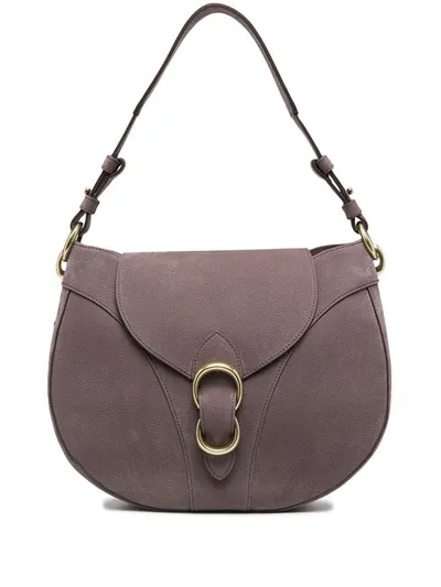 Orciani Large Leather Shoulder Bag In Brown