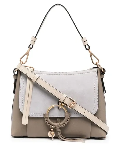 See By Chloé Leather Shoulder Bag In Grey