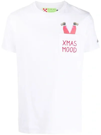 Mc2 Saint Barth Slogan Print T-shirt In White