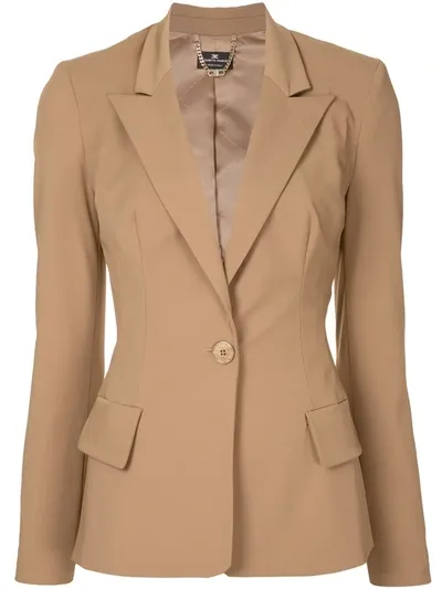 Elisabetta Franchi Tailored Blazer In Brown