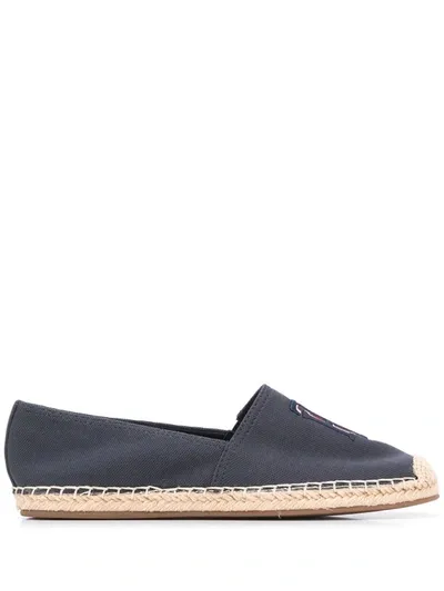 Tommy Hilfiger Embroidered Logo Espadrilles In Blue