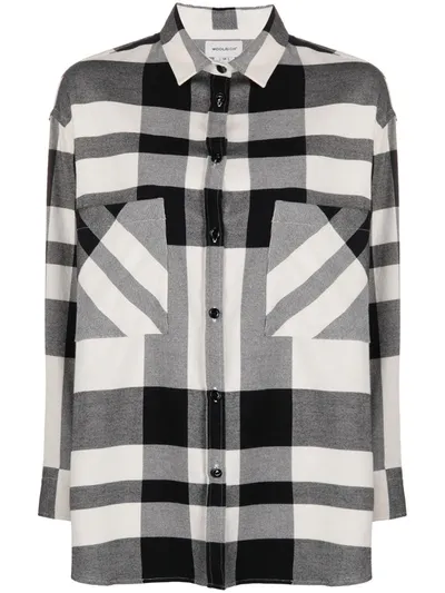 Woolrich Long-sleeve Check Shirt In White