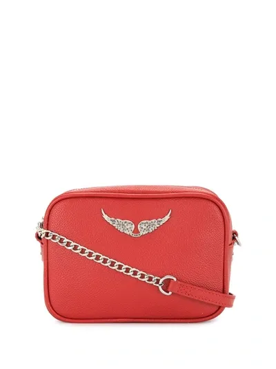 Zadig & Voltaire Logo Plaque Shoulder Bag In Red