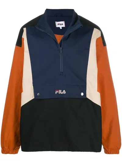 Fila Colour Block Windbreaker In Blue