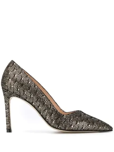 Stuart Weitzman Women's Anny Metallic Broacde Pumps In Gold