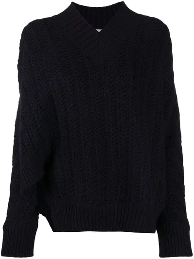 Stella Mccartney Chunky Rib-knit Jumper In Blue