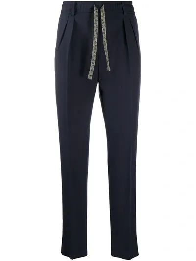 Gabriele Pasini Drawstring Tailored Trousers In Blue