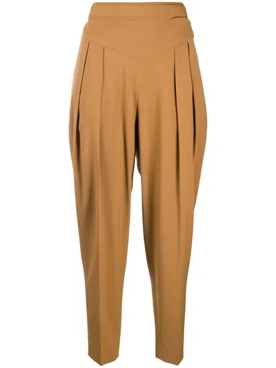 Red Valentino Tapered-fit Trousers In Neutrals