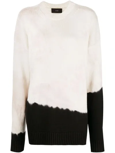 Alanui Tie-dye Knitted Jumper In Neutrals