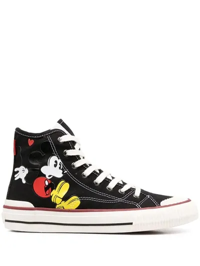 Moa Master Of Arts Mickey Mouse High-top Sneakers In Black