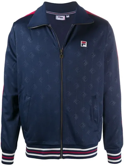 Fila Logo-print Track Jacket In Blue