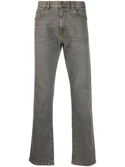 Jeanerica Mid-rise Straight-leg Jeans In Grey