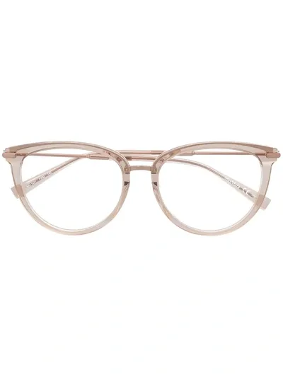 Max Mara Round-frame Glasses In Neutrals