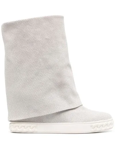 Casadei Wedge Boots In White