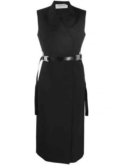 Alyx Belted Tuxedo Midi Dress In Black