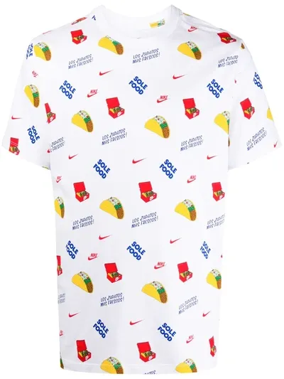 Nike Food Print T-shirt In White