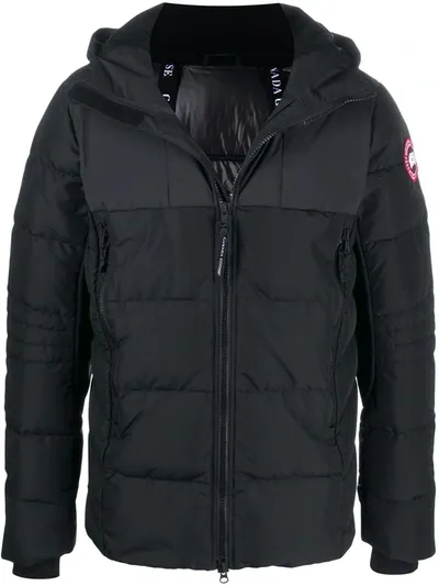 Canada Goose Hybridge Hooded Down Jacket In Black