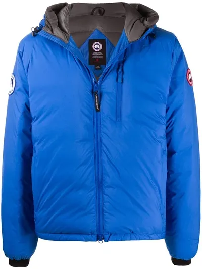 Canada Goose Hooded Padded Jacket In Blue