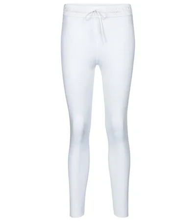 Alaïa Editions 1993 Mesh-detail Dentelle Leggings In Blanc