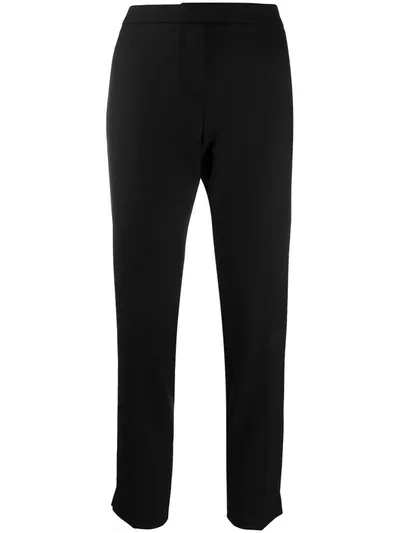 Peserico High-waisted Slim Trousers In Black