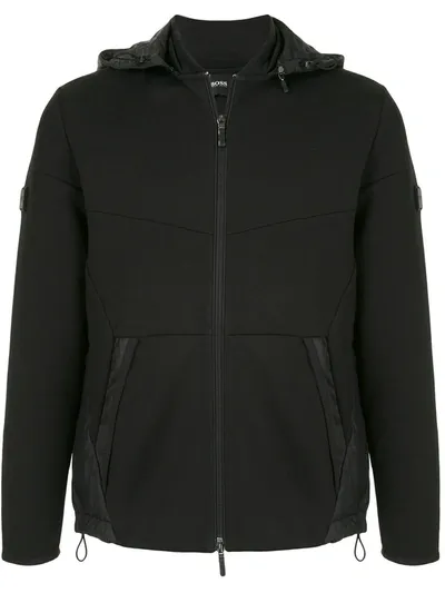 Hugo Boss Samon Hooded Jacket In Black