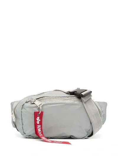 Alpha Industries Belt Bag In Silver