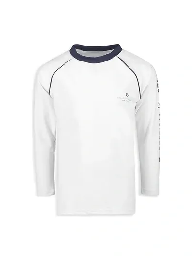 Snapper Rock Kids' Little Boy's & Boy's Compass Rashguard In White