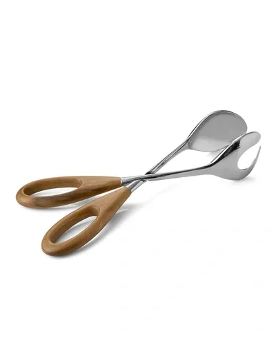 Nambe Curvo Salad Scissors In Silver