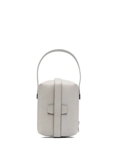 Valextra Mini Box Tote Bag In Grey