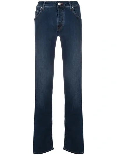 Hand Picked Mid-rise Slim Fit Jeans In Blue