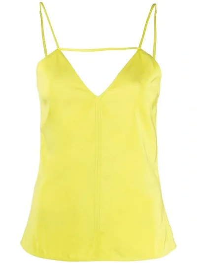 Bottega Veneta Cut-out V-neck Cami Top In Yellow