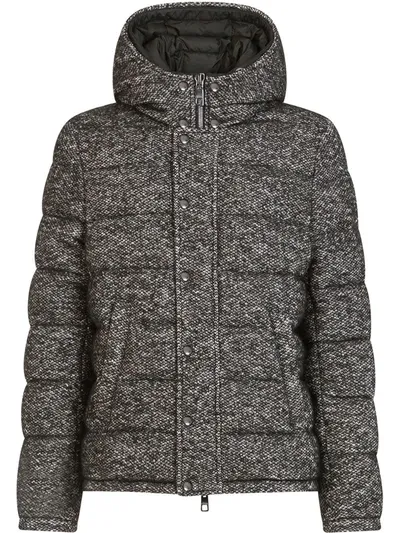 Dolce & Gabbana Tonal Hooded Padded Jacket In Combined Colour