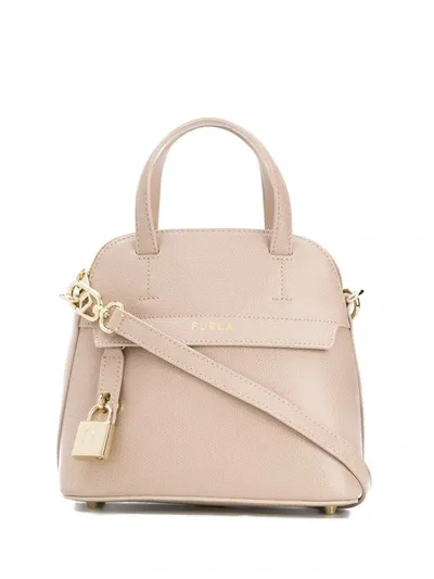 Furla Small Piper Dome Bag In Neutrals