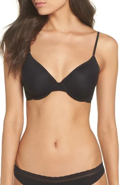 On Gossamer Next To Nothing Microfiber Wireless Nursing Bra In Black