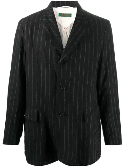 Casey Casey Pinstripe Single-breasted Blazer In Black