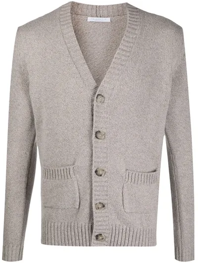 Cenere Gb Chunky Knit V-neck Cardigan In Neutrals